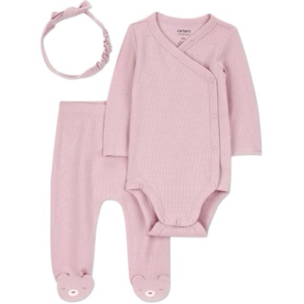 Carter’s Just For You 3 Piece Mauve Outfit